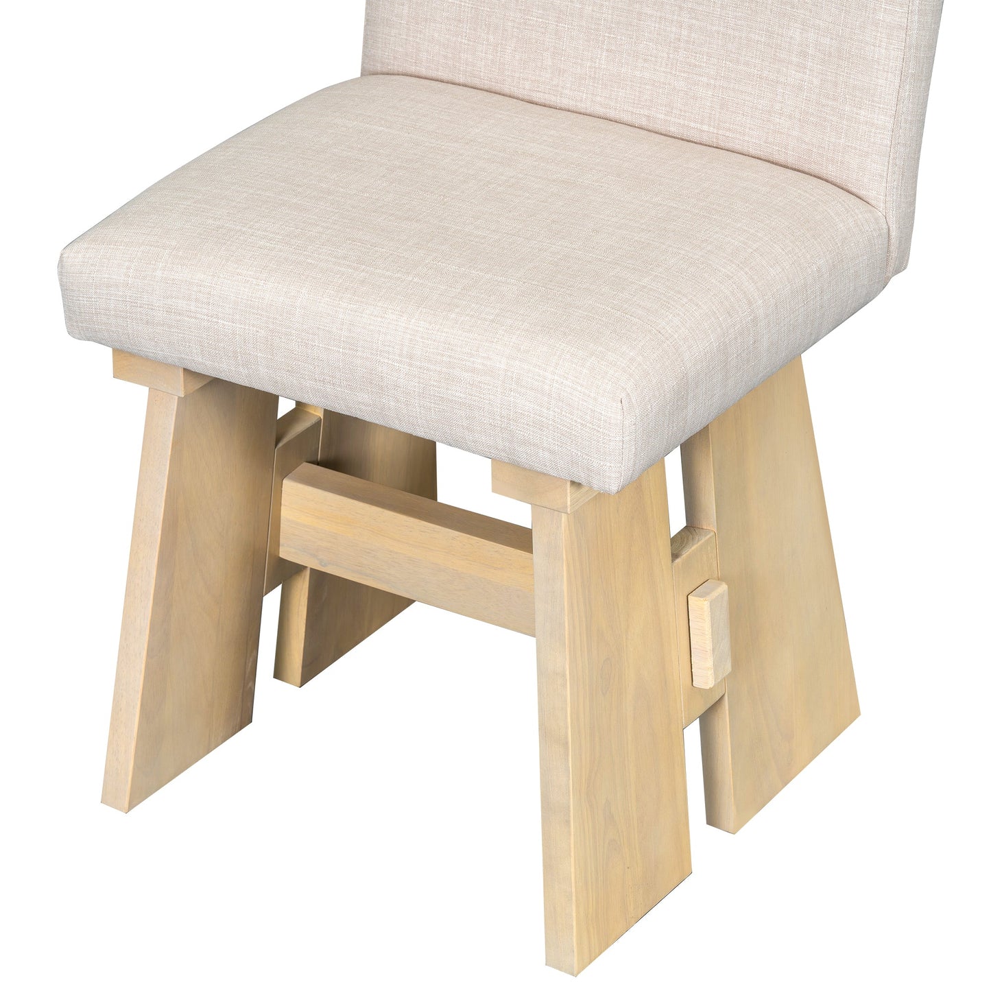 Modern 7-Piece Dining Table Set with 6 Upholstered Dining Chairs,