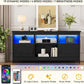 Farmhouse TV Stand for 65 Inch TV, Entertainment Centre with Power