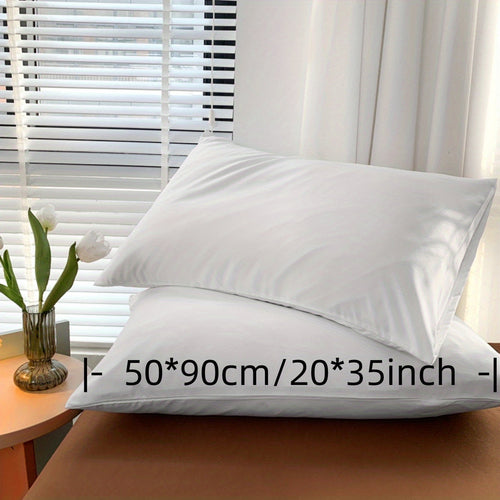 Set of 2 Brushed Solid Pillow Covers No Inserts