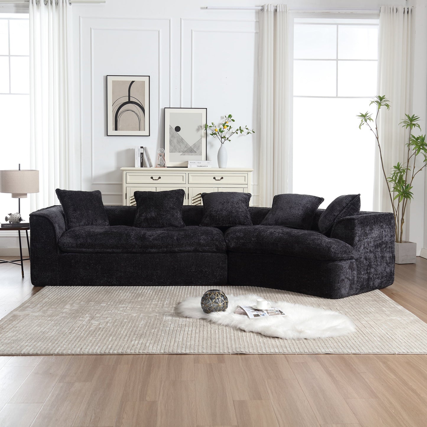Boucle Sofa 3 Seater for Living Room Oversized Comfy Sofa unique