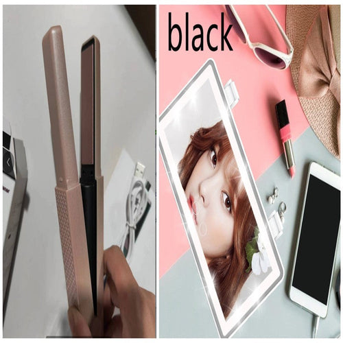 Hair Straightener Cordless Usb Hair Straightener Mini Ceramics Hair