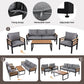 4-Piece Outdoor Furniture Sofa Set for 5 People with  Acacia Wood