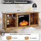 Fireplace TV Stand with 18''Fireplace, Modern Entertainment Center for