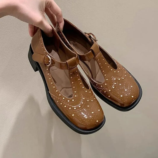 Round Toe Block Heels Loafers – Classic Comfort | Walbiz
