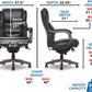 Delano Big & Tall Executive Office Chair, High Back Ergonomic Lumbar