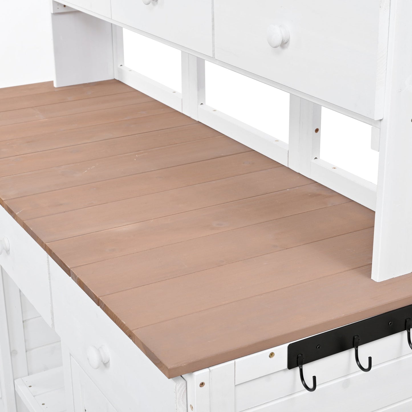 65.7'' H Tall Garden Potting Bench Table with Hutch,Patio Storage
