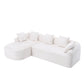 Boucle Sofa 3 Seater for Living Room Oversized Comfy Sofa L-Shape Sofa