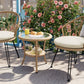 Outdoor Leisure Set, 2 Rattan Single Chairs with A Glass Round Table,