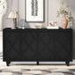 Stylish Storage Cabinet Sideboard Wooden Cabinet with Embossed Curved