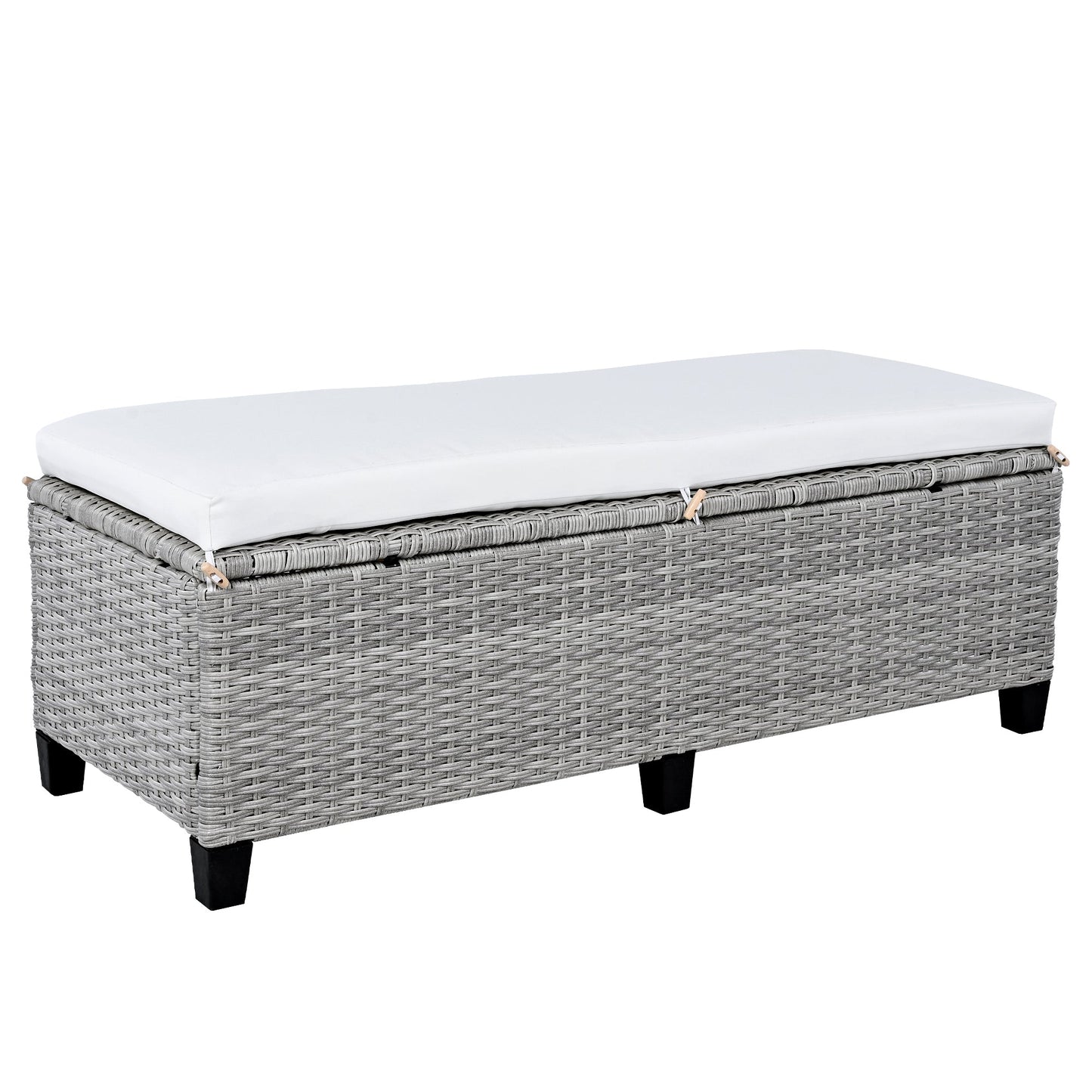 5-Piece Outdoor Patio Rattan Sofa Set, Sectional PE Wicker L-Shaped