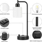 Industrial Bedroom Lamps for Nightstand Set of 2 - Fully Dimmable