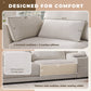 124'' Modular Sectional Sofa with Storage Console and Movable