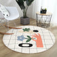 Abstract Area Rug, Bedroom Decorative Round Rug, Home Decor Carpet,