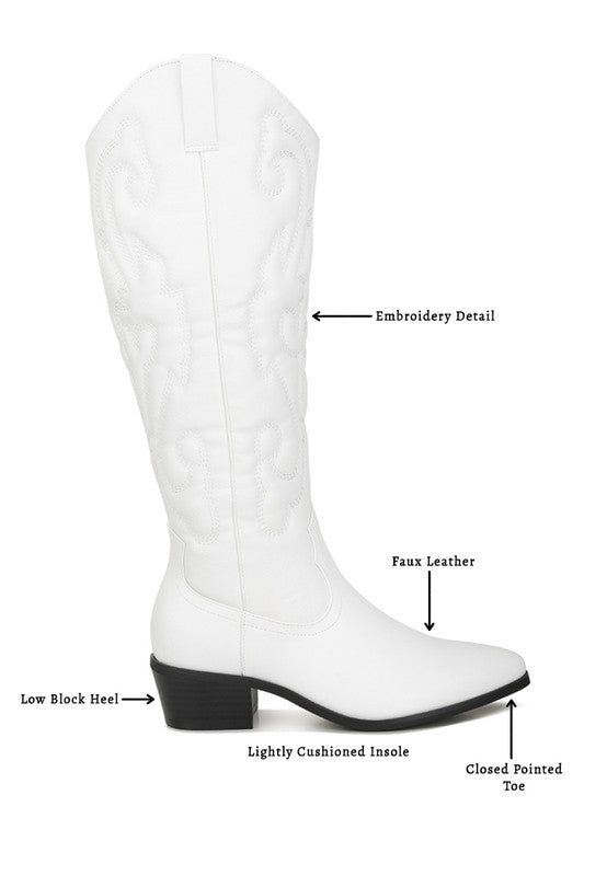 Reyes Patchwork Studded Cowboy Boots