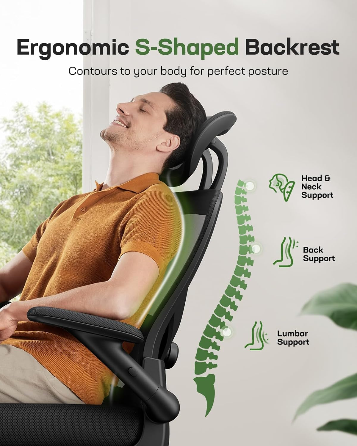Ergonomic Mesh Office Chair High Back Desk Chair Adjustable Lumbar