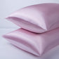 Set of 2 Hypoallergenic Satin Pillow Covers SilkFeel