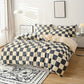 3Piece Checkered Duvet Cover Set for Bedroom
