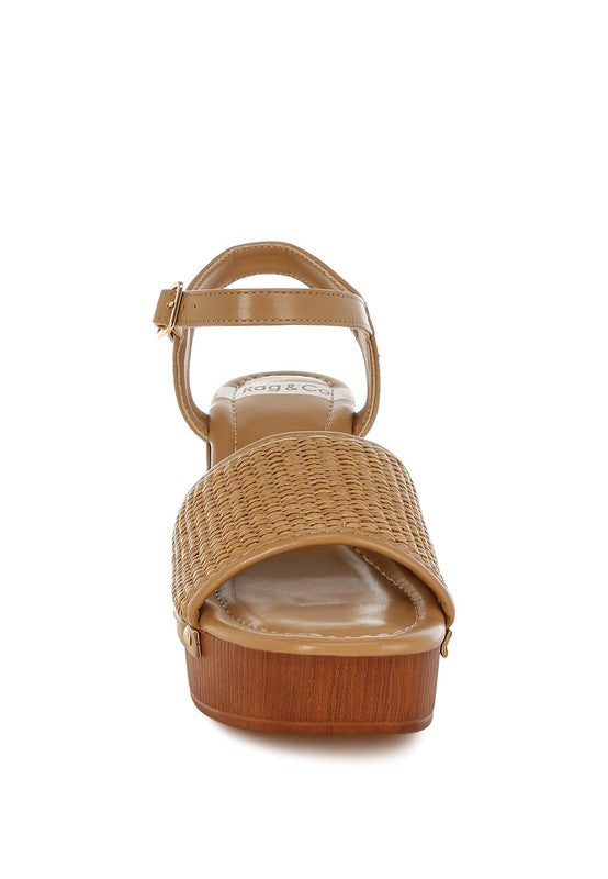 Mazaro Raffia Chunky Sandals