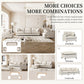 3 Piece Living Room Sofa Set,Modular Chenille Sectional