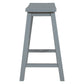 Farmhouse Rustic 2-piece Counter Height Wood Kitchen Dining Stools for