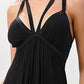 Strappy V-Neck Maxi Dress with Flowy Silhouette
