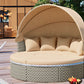 Patio Furniture Round Outdoor Sectional Sofa Set Rattan Daybed