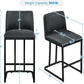 Counter Height Bar Stools 24'' Bar Stools Set of 2 Leather Bar Chairs