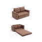 VIDEO Provided 3-in-1 Upholstered Futon Sofa Convertible Floor Sofa