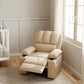 Leather Recliner Chair, Manual Recliner W/Comfortable Arms and Cup