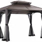 Hardtop Gazebo 10 X 12 Ft. Outdoor Gazebo, Heavy Duty Steel Frame