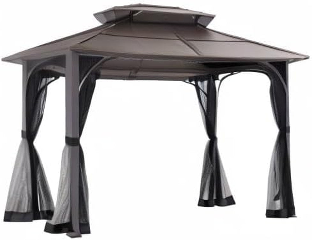Hardtop Gazebo 10 X 12 Ft. Outdoor Gazebo, Heavy Duty Steel Frame