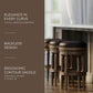 Pullman 31 Inch Tall Bar Height Upholstered Backless Barstool in