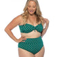 GREEN POLKA DOT HIGH WAIST BIKINI SET