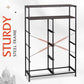 Charcoal Gray Fabric Dresser with Open Shelves and Drawers