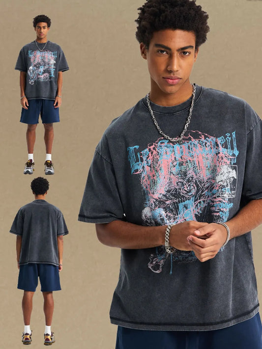 Mens Graphic Round Neck Half Sleeve T-Shirt - Walbiz Stylish Wear