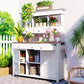 65.7'' H Tall Garden Potting Bench Table with Hutch,Patio Storage