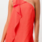 One-Shoulder Ruffle Detail Mini Dress