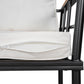 Iron Outdoor Dining Set with Acacia Wood Armrest Suitable For Patio,