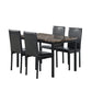 Furniture 5-piece Metal Dining Table And Chair Set With Imitation
