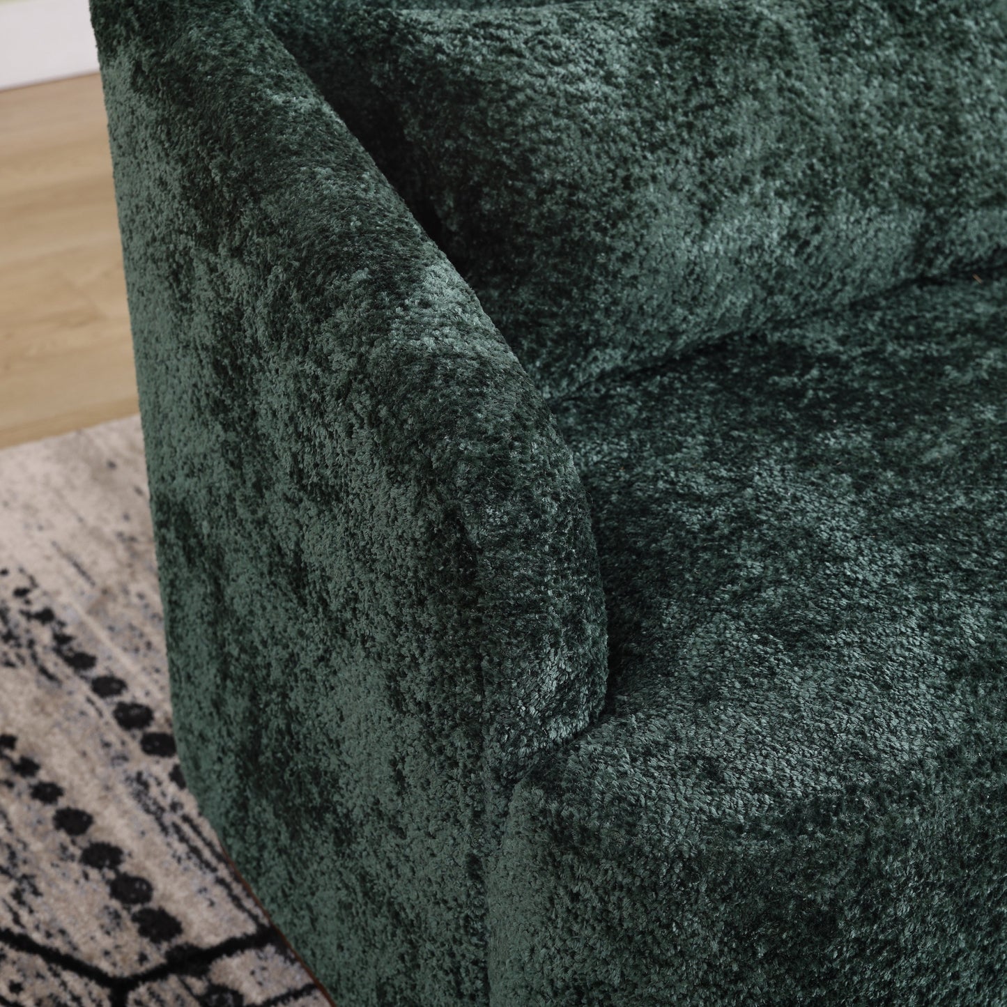 Swivel Barrel Chair, Comfy Round Accent Sofa Chair for Living Room,