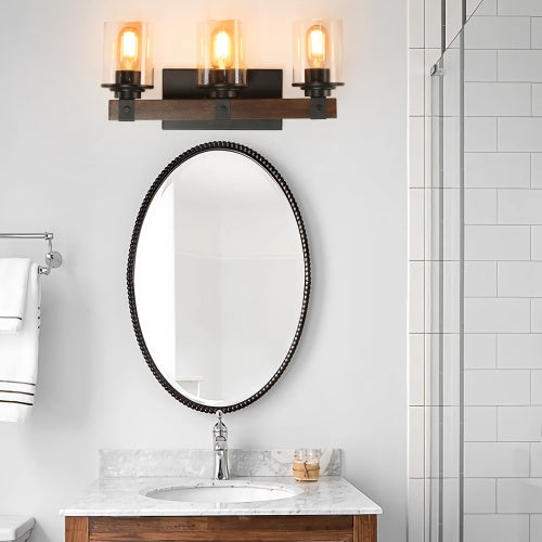 3 Lamps Farmhouse Dresser Lamps Rustic Bathroom Lamps Bathroom Wall