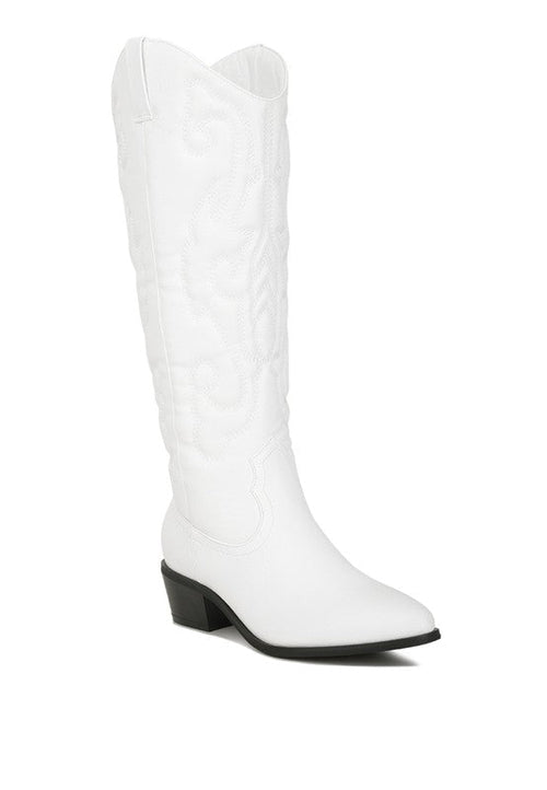 Reyes Patchwork Studded Cowboy Boots