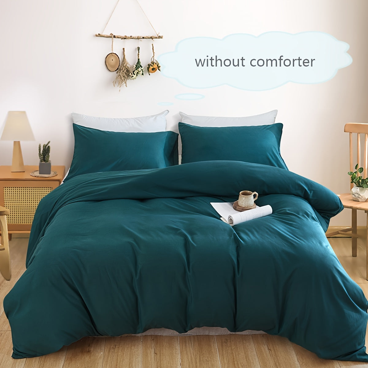 3Piece Solid Color Soft Duvet Cover Set