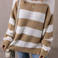 Arabella Striped Side Slit Sweater