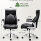 Comfortable-Office Chair with Dynamic-Lumbar Support: High Back PU
