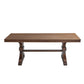78.74 Rectangular Rubber Wood Dining Table For 6-8 With Wooden Trestle