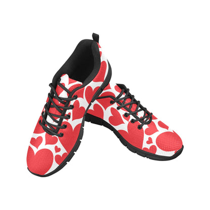 Sneakers For Men, Love Red Hearts Running Shoes