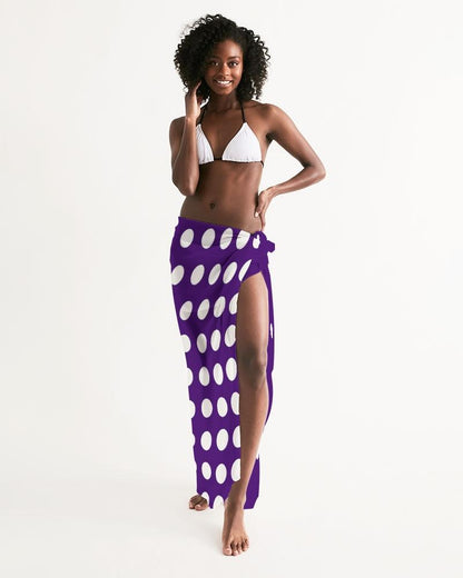 Uniquely You Sheer Purple Polka Dot Swimsuit Cover Up - Walbiz.com