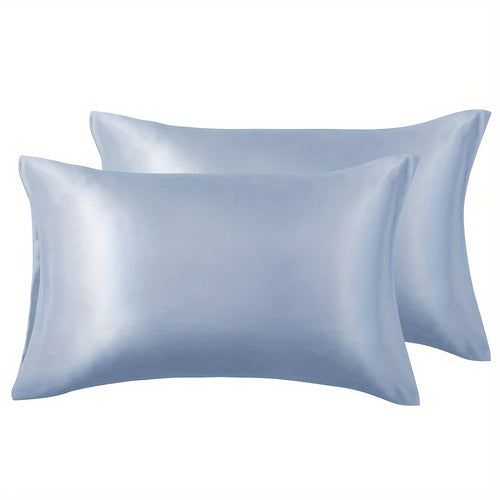 Set of 2 Hypoallergenic Satin Pillow Covers SilkFeel