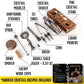 Bartender Kit with Pine Stand Bar Set with Cocktail Shaker Bartending